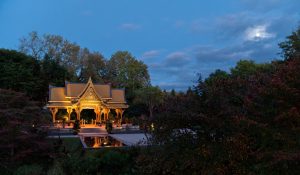 Royal Thai Pavilion in nighttime setting