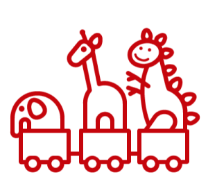 *Icon: red toys in red rain clip art*