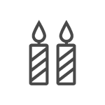 icon: two birthday candles lit