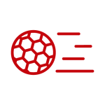 icon: soccer ball in motion to the left
