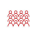 crowd icon of people sitting in rows