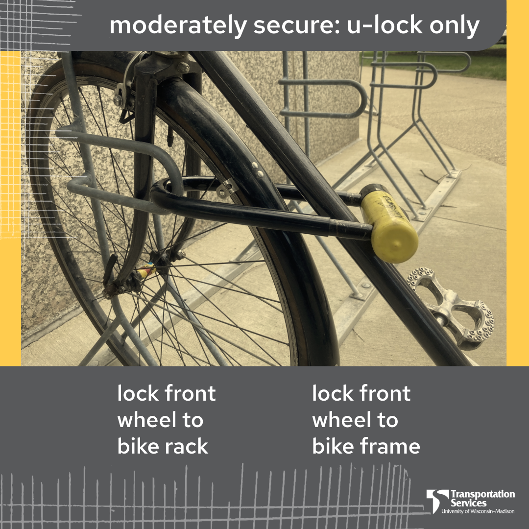 An illustrated guide to bicycle security and theft prevention Transportation Services UW Madison