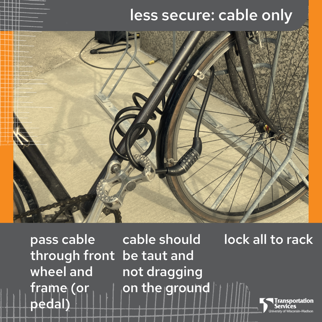 An illustrated guide to bicycle security and theft prevention Transportation Services UW Madison