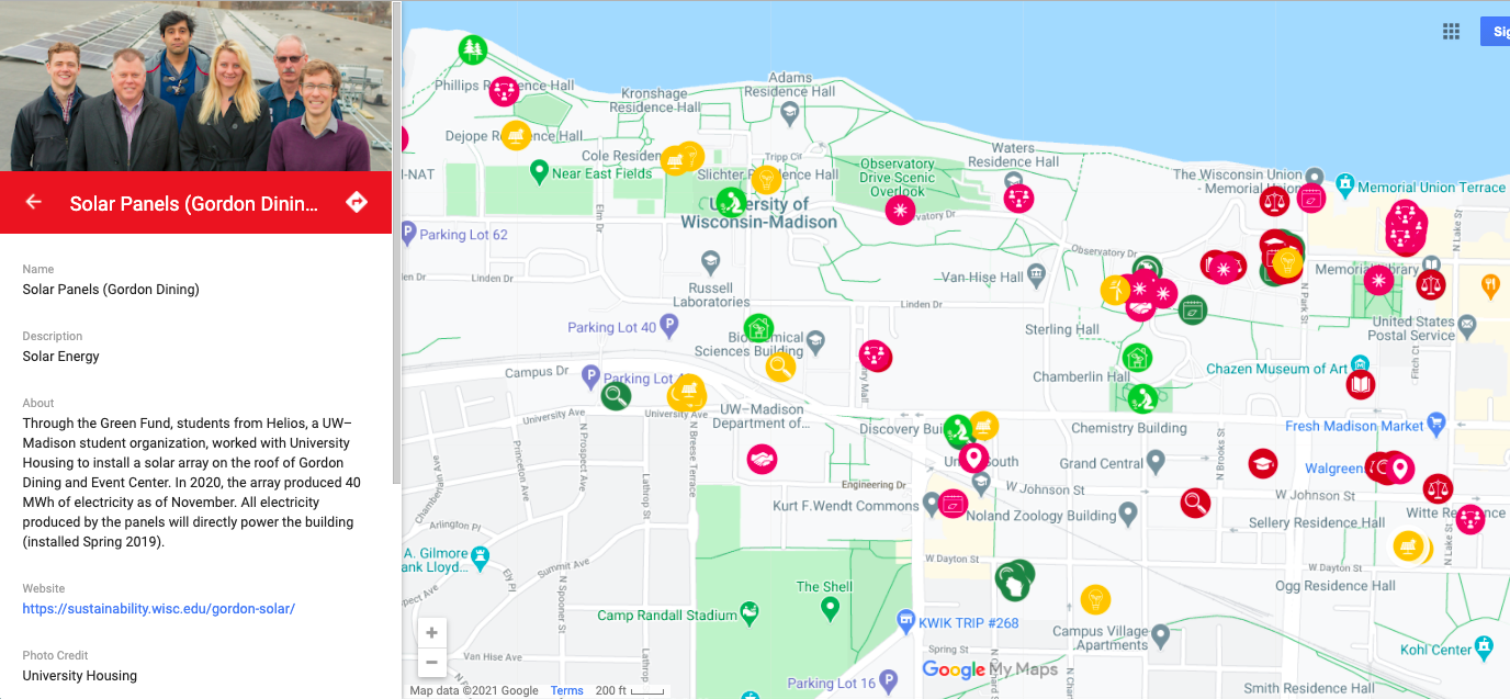 Wisconsin University Map New UW–Madison campus sustainability map goes live – Office of ...