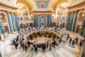 Inside the capitol rotunda