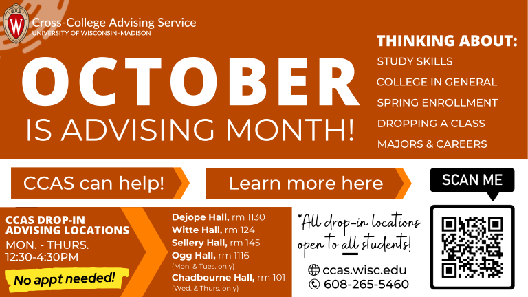 October is Advising Month Graphic