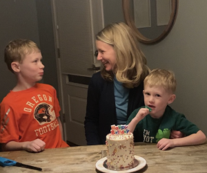 Audra Sterling, PhD with boys
