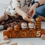 Boy and parent playing