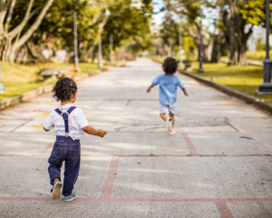 Children running