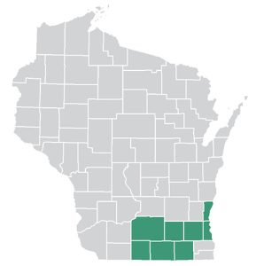 Region highlighted green - Site Tracking Area