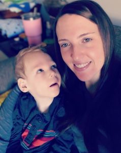 Boy with mother