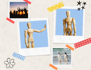 Collage of images related to friendship